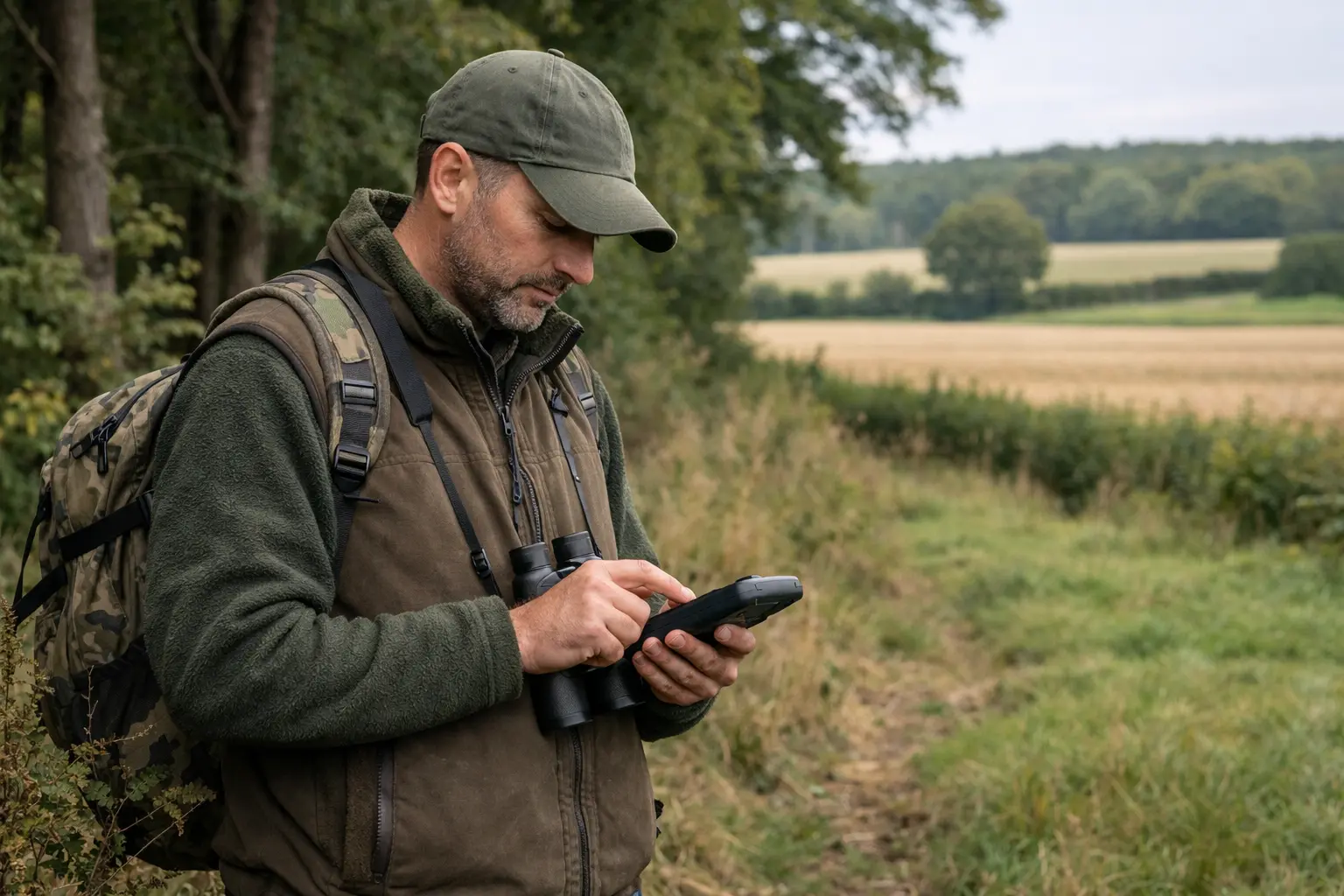 A practitioner recording field information