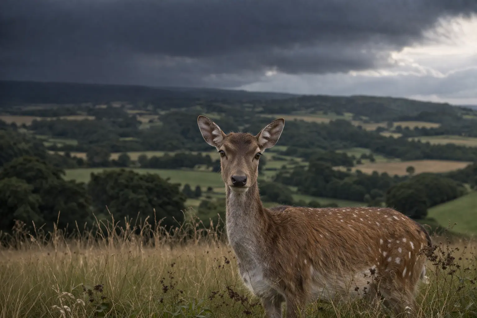 Fallow deer in a British landscape